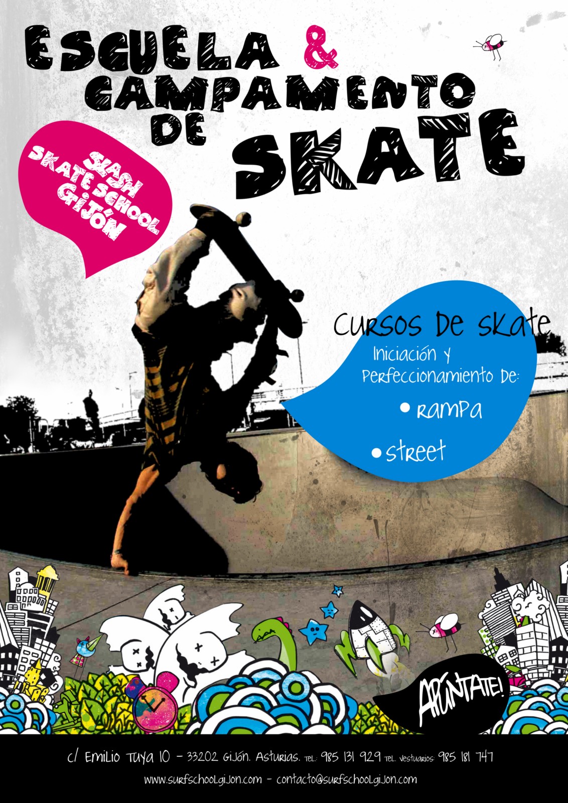 Cartel del Skate Camp y Escuela de Skate