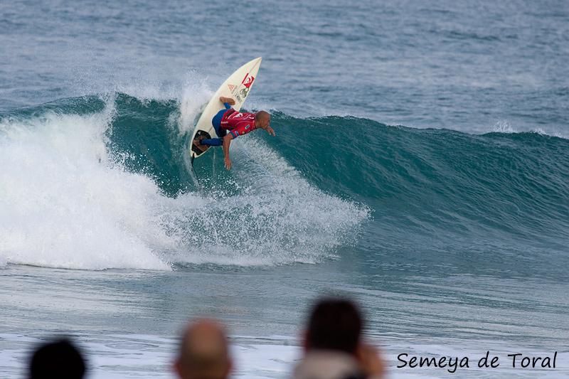 Kelly Slater en el campeonato Pro France. Foto Toral.